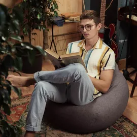 Lumaland Sitzsack Comfort dunkelgrau 250l)