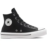 Converse Chuck Taylor All Star Eva Lift Leather Plateau-Sneaker Damen Schwarz 37,5