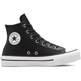Converse Chuck Taylor All Star Eva Lift Leather Plateau-Sneaker Damen Schwarz 37,5