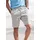 John Devin Shorts JOHN DEVIN "- Bermuda in sommerlichen Farben", Herren, Gr. M, N-Gr, beige, Web, Obermaterial: 97% Baumwolle, 3% Elasthan, unifarben, regular fit kurz, Hosen Shorts, kurze Schlupfhose aus elastischer, gewebter Baumwollqualität
