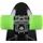 Star-Skateboard Kicktail grün/schwarz