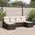 vidaXL Garten Essgruppe 6-tlg. Braun/Creme