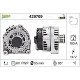 Valeo 439709 Generator Ladestrom des Generators: 180 Amp Rippen: 6 rippen Riemenscheibe Ø: 55 mm Spannung: 14 V Drehrichtung: CLOCKWISE