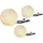 Trango 3er Set Granitstein-Optik Gartenkugel 20/30/40cm Durchmesser mit je 5 Meter Kabel