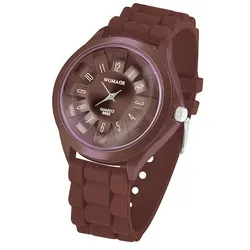 Bunte Trend Silikon Armbanduhr Damen Uhr - Braun - Brown