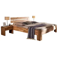 Main Möbel Massivholzbett Main Möbel Doppelbett 'Ella' 160x200cm Wildeiche