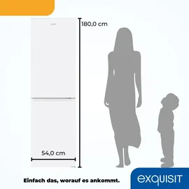 Exquisit KGC250-85-NF-040D Kühl-Gefrierkombination (247 l, 180,5 mm hoch, Weiß)