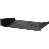 DSIT 19 Zoll 2HE Fachboden 350mm Tief - Schwarz - Traglast 15 kg