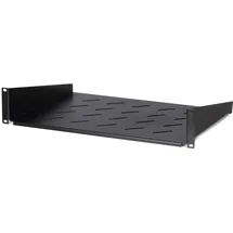 DSIT 19 Zoll 2HE Fachboden 350mm Tief - Schwarz - Traglast 15 kg