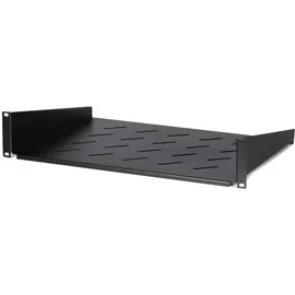 DSIT 19 Zoll 2HE Fachboden 350mm Tief - Schwarz - Traglast 15 kg