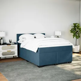 vidaXL Boxspringbett 140 x 200 cm Blau