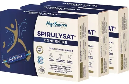 Pack Van Algosource Spirulysat Konzentrierter Flüssiger Spirulina-Extrakt 20x10ml