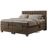 MKS Meble Boxspringbett 200 x 200 cm H3 Braun