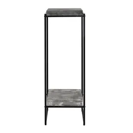 Mendler Blumentisch HWC-K71, Blumenregal Beistelltisch Pflanzregal, MVG-zertifiziert MDF Metall - dunkelgrau, 101cm