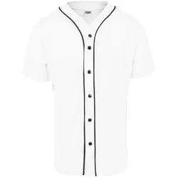 Urban Classics Herren Baseball Mesh Jersey Hemd Weiß M