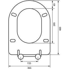 Sapho WC-Sitz SoftClose Grau