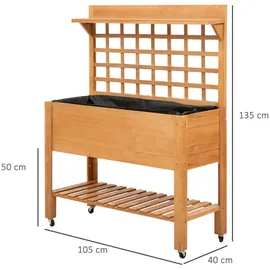 Outsunny Hochbeet 40 x 50,16 x 135 cm Braun