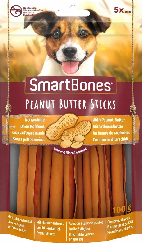 SmartBones Peanut Butter Sticks 5 Stck Kausnack für Hunde