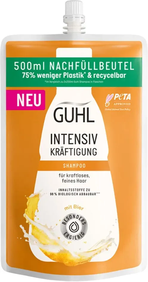 Preisvergleich Produktbild Guhl Intensiv Kräftigung Shampoo Nachfüllbeutel 500 ml