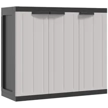 vidaXL Gartenschrank 97 x 37 x 85 cm Grau/Schwarz