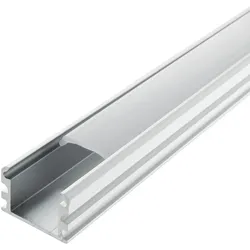 2 Meter Aluprofile Alu Schiene Profil für LED Strip LED Kanal Profil C mit Milchglas Abdeckung