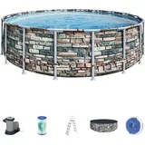 BESTWAY Power Steel Frame Pool rund