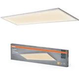 Osram Planon Plus Deckenleuchte in Weiß mit fortschrittlicher LED-Technik, 36 W, rechteckige Form (1200 x 300 mm), warmweiße Lichtfarbe bei 3000 K, Aluminium-Gehäuse, mattierter PMMA-Diffuser