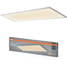 Osram Planon Plus Deckenleuchte in Weiß mit fortschrittlicher LED-Technik, 36 W, rechteckige Form (1200 x 300 mm), warmweiße Lichtfarbe bei 3000 K, Aluminium-Gehäuse, mattierter PMMA-Diffuser