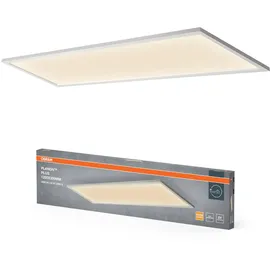 Osram Planon Plus Deckenleuchte in Weiß mit fortschrittlicher LED-Technik, 36 W, rechteckige Form (1200 x 300 mm), warmweiße Lichtfarbe bei 3000 K, Aluminium-Gehäuse, mattierter PMMA-Diffuser