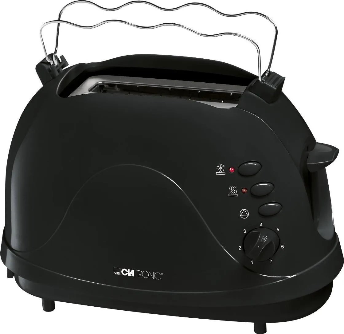 Clatronic Toaster mit eingebautem Brötch, Toaster, Schwarz