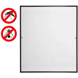 Estexo Fliegengitter mit Aluminiumrahmen 80 x 100 cm Weiß