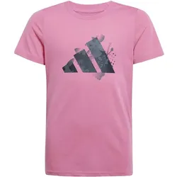 ADIDAS Kinder Shirt Flower Print Training Graphic, PNKFUS, 152