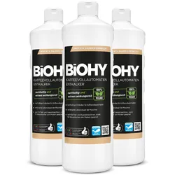 BiOHY Kaffeevollautomaten Entkalker, Kalkentferner, Entkalkungsmittel, Kalklöser 3er Pack (3 x 1 Liter Flasche)