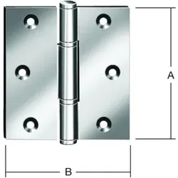 VORMANN Tür-Scharnier B85xH90mm gerollt Edelstahl,rostfrei