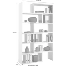 FMD Eckregal Calvi 84 x 40 x 221,5 cm Braun