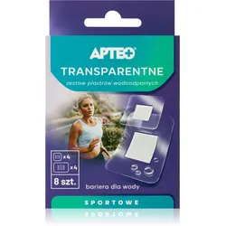 Apteo Patches transparenter Sport Pflaster-Set wasserfest 8 St.