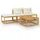 vidaXL Garten-Lounge-Set 4-tlg. creme Akazie