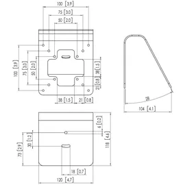 Vogel's Wand-/Tischhalterung für Vogel's TabLock PTA 3103 schwarz