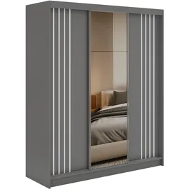 MKS Schiebetürenschrank DIANA 180 x 216 x 61 cm Grau
