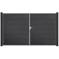 GROJA Gartentor 300 x 180 cm Anthrazit/Kunststoff