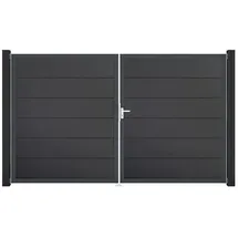 GROJA Gartentor 300 x 180 cm Anthrazit/Kunststoff