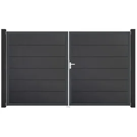 GROJA Gartentor 300 x 180 cm Anthrazit/Kunststoff