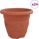 vidaXL Runder Blumentopf Ø 26 x 21,5 cm Ziegelrot