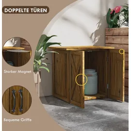 Outsunny Geräteschrank 0,77 x 0,55 m Braun