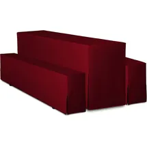 TexDeko Biertischhusse Premium Bordeaux 220 x 70 cm