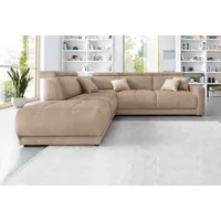 DOMO collection Ecksofa »Ava L-Form«, mit Ottomane, Federkern wahlweise mit Kopfteilverstellungen beige