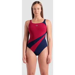 Badeanzug Damen arena Shapewear Liliana - Navy-red Onion - 46