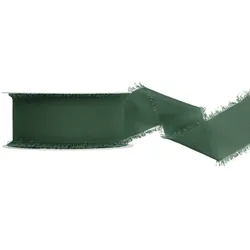 PartyDeco Chiffonband 4cm x 10m weich fließend - Stoffband zum Dekorieren Nähen Dekoband Hochzeitsdeko Tischdeko Schleifenband Geschenkband Dunkelgrün
