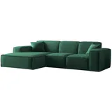 Fun Möbel Ecksofa Designersofa CELES PREMIUM Stoff Opera Velvet Grün Ottomane Links & Couches, Wohnlandschaften, Ecksofas