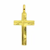 Adelia ́s Kettenanhänger Kreuzanhänger 333 Gold (8K), Goldanhänger Kreuz goldfarben